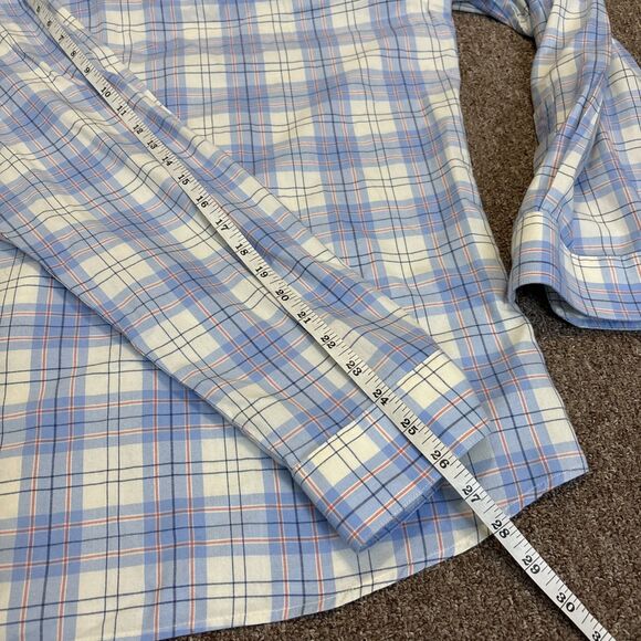 NWT LL Bean XL Wringle Free Cotton Plaid Comfort Oxford Slightly Fitted 513829 - Picture 4 of 7